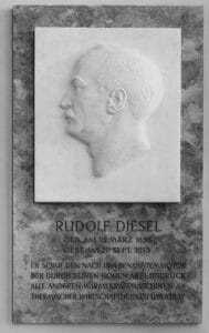 Foto des Reliefporträts für den Ehrensaal des Deutschen Museums in München (zur Erinnerung an die Großtat von Rudolf Diesel.